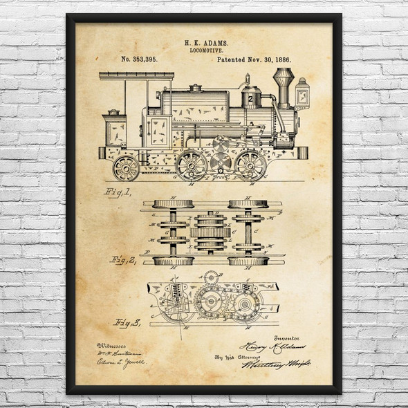 Locomotive Patent Wall Art