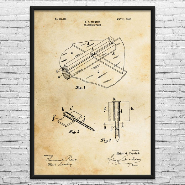 Glass Nail Patent Wall Art