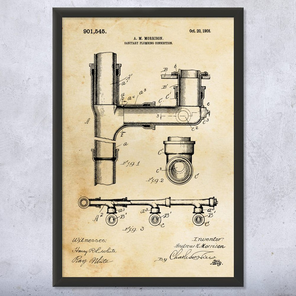 Plumbing Joint Patent Wall Art