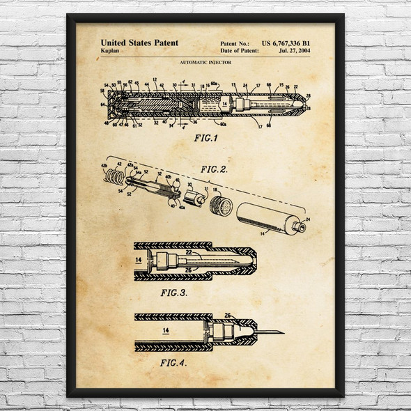 Epipen Patent Wall Art