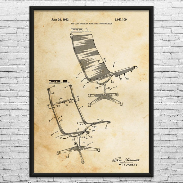 Office Chair Patent Wall Art