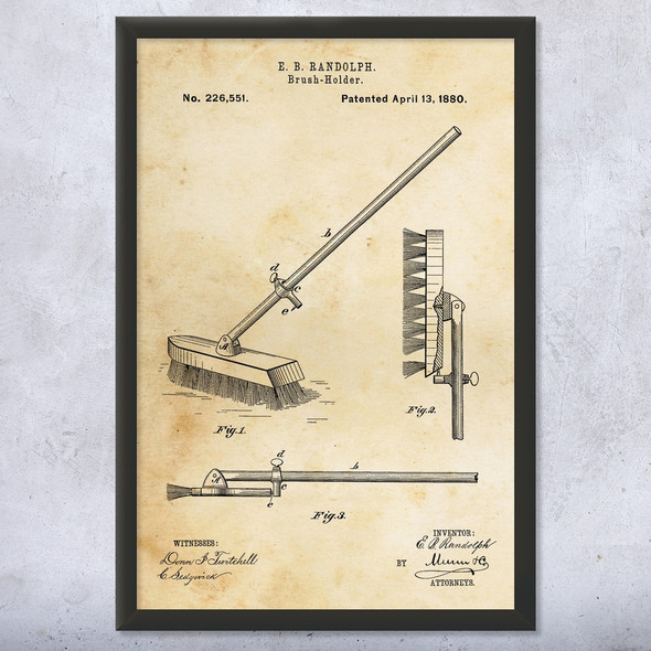 Push Broom Patent Wall Art