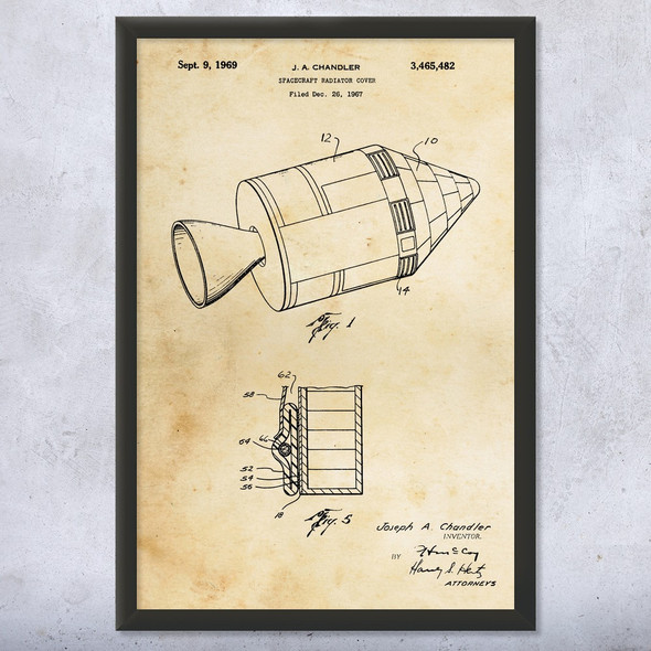Space Radiation Cover Patent Wall Art