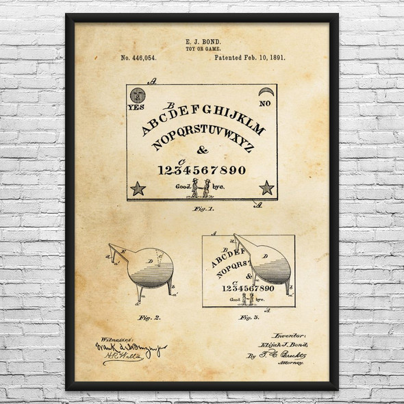 Ouija Board Patent Wall Art