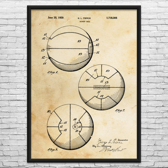 Basketball Patent Wall Art