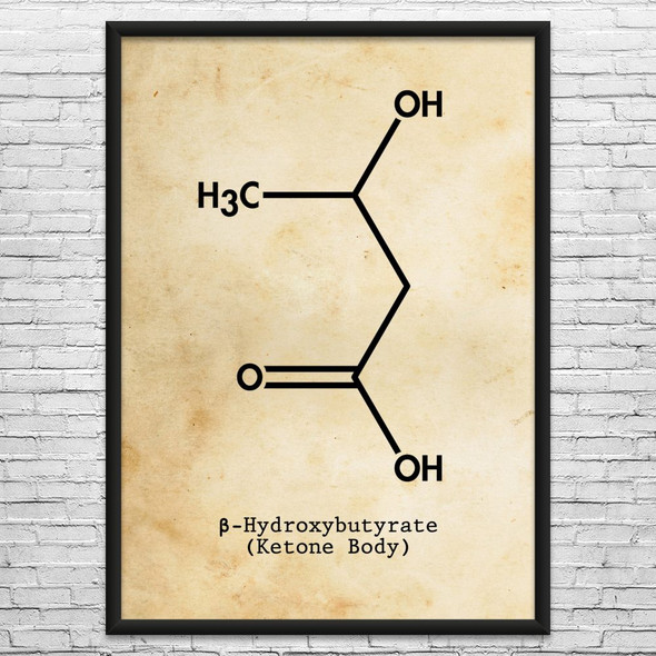 Beta Hydroxybutyrate Molecule Wall Art
