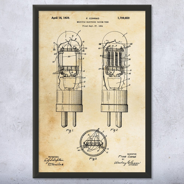 Vacuum Tube Patent Wall Art