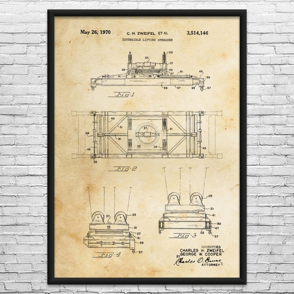 Spreader Beam Patent Wall Art