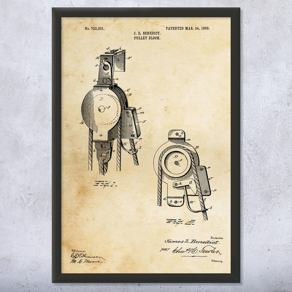 Pully Patent Wall Art
