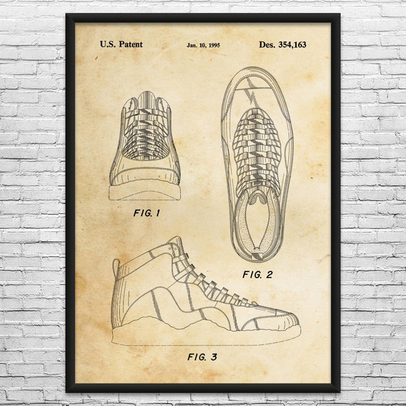 Basketball Shoe Patent Wall Art