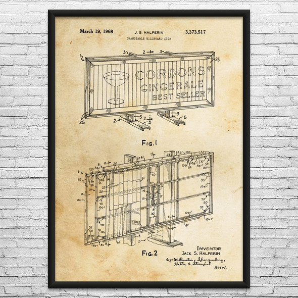 Billboard Patent Wall Art