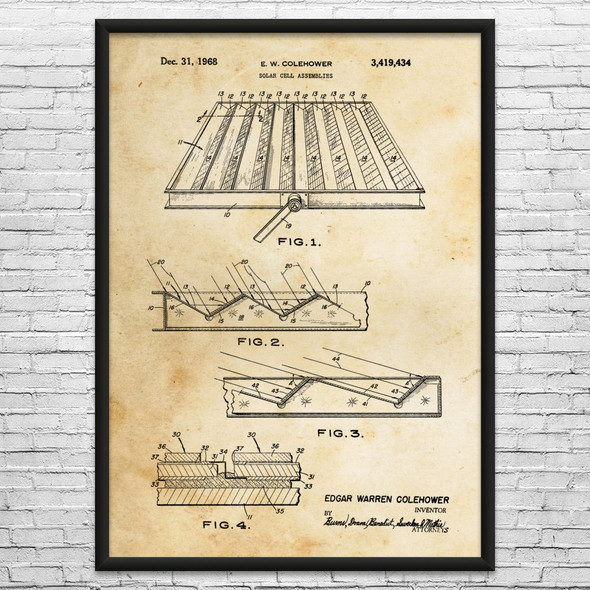 Solar Panel Patent Wall Art