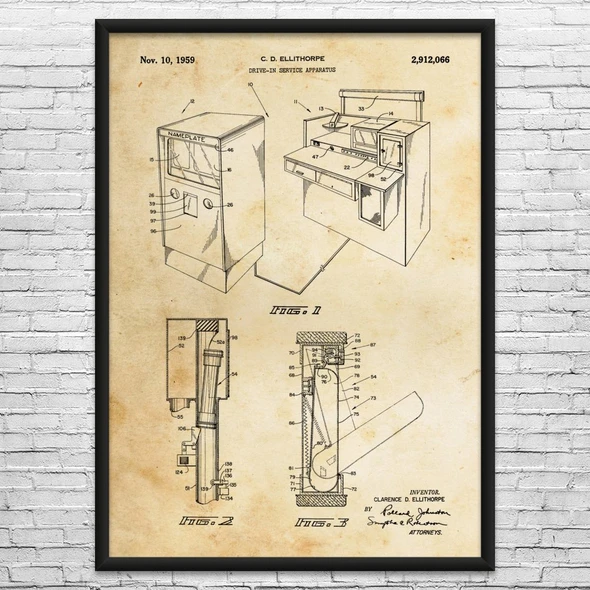Bank Tube Patent Wall Art