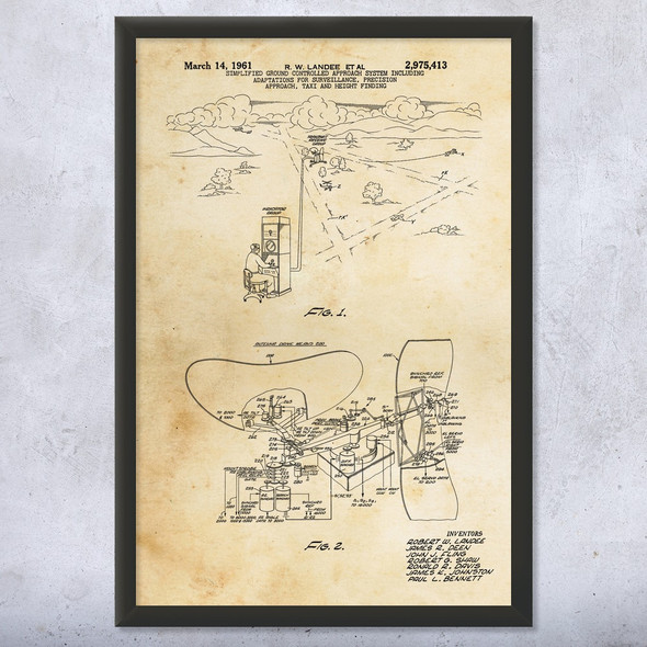 Airport Ground Control Patent Wall Art
