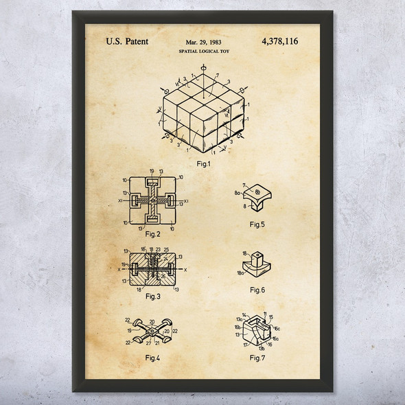 Puzzle Cube Patent Wall Art