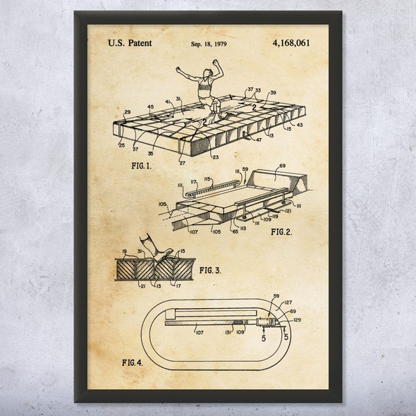 Long Jump Pit Patent Wall Art