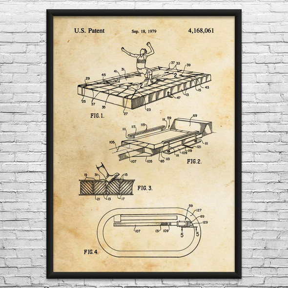Long Jump Pit Patent Wall Art