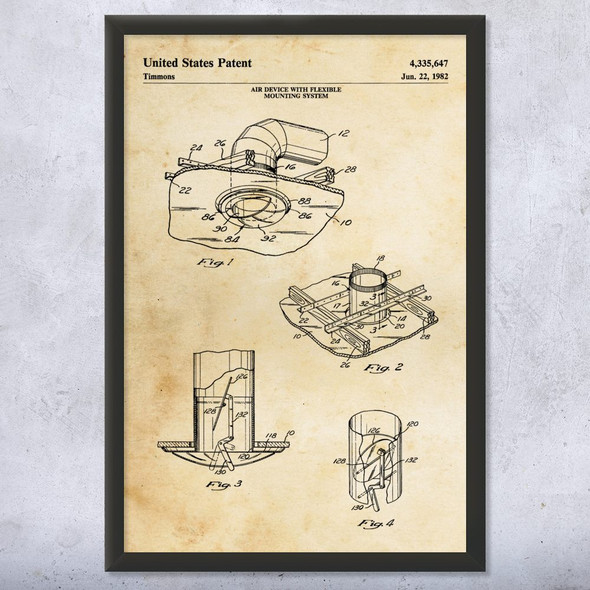 Ceiling Air Vent Patent Wall Art