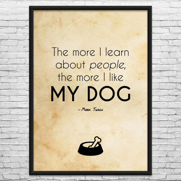 Mark Twain Quote Dog Wall Art