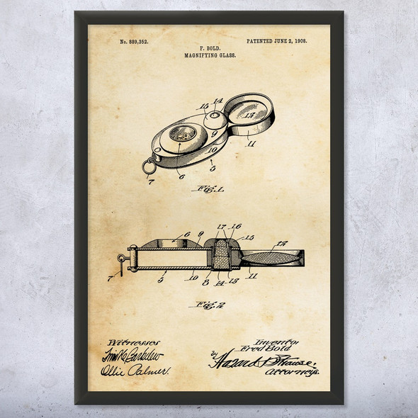 Jewelers Loupe Patent Wall Art