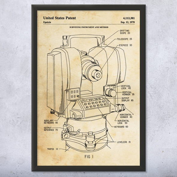 Total Station Patent Wall Art