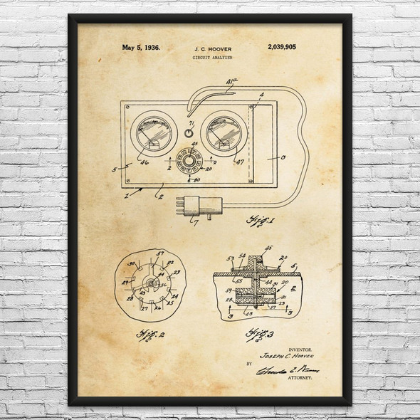 Circuit Analyzer Patent Wall Art