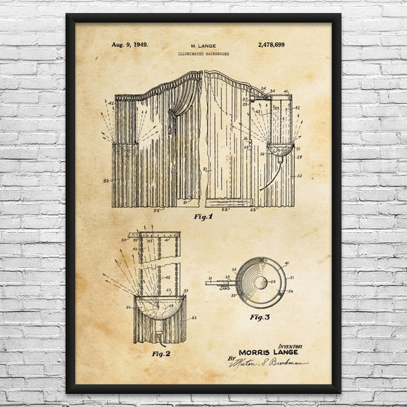 Stage Lighting Patent Wall Art