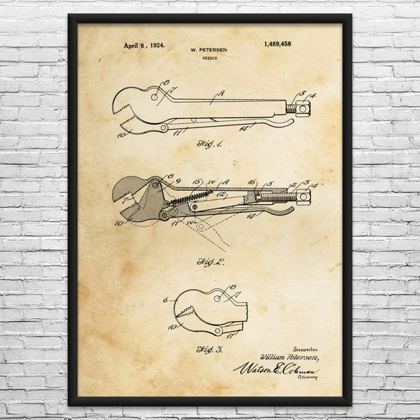 Vice Grip Patent Wall Art