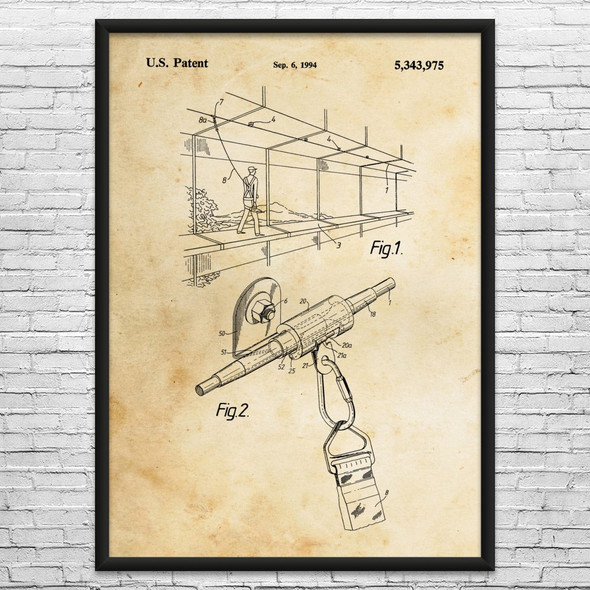 Construction Lanyard Patent Wall Art