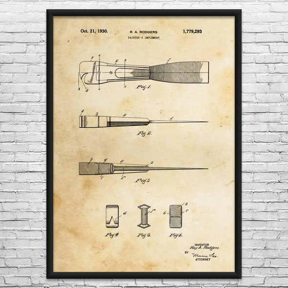 Putty Knife Patent Wall Art