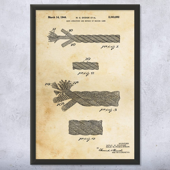 Rope Patent Wall Art