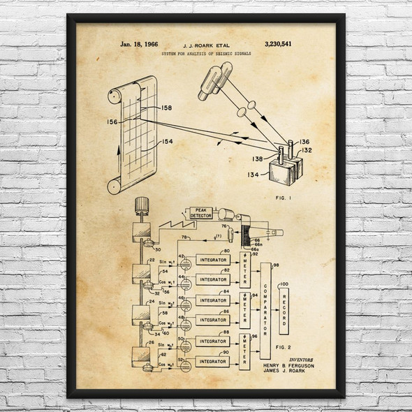 Seismograph Patent Wall Art