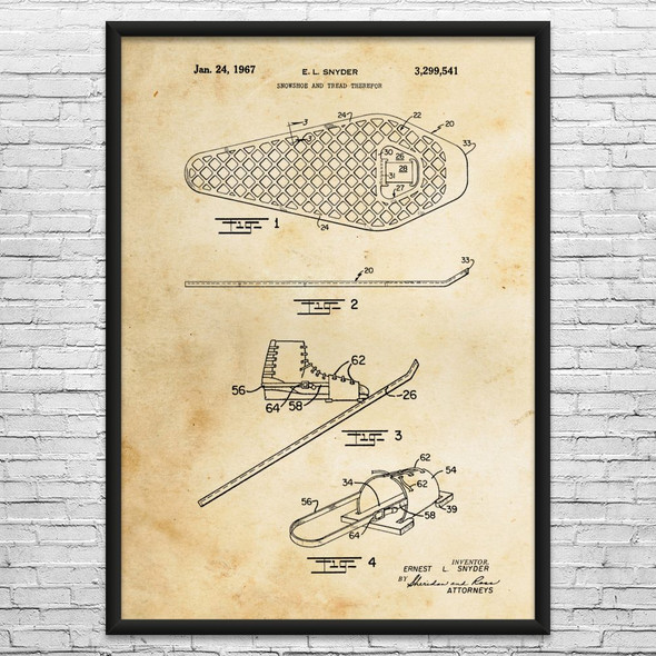 Snow Shoe Patent Wall Art