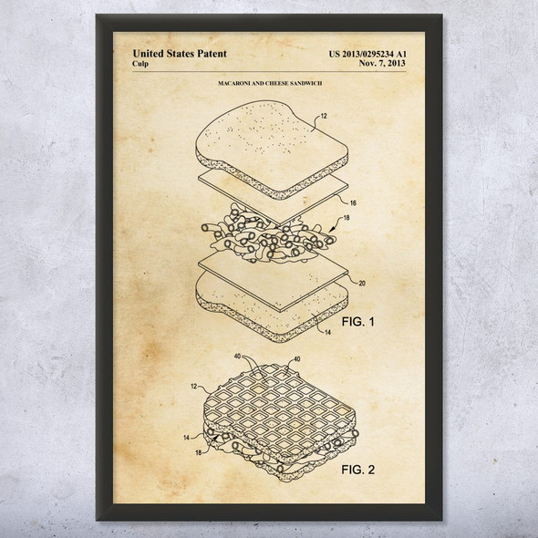 Sandwich Patent Wall Art
