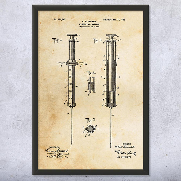 Syringe Patent Wall Art