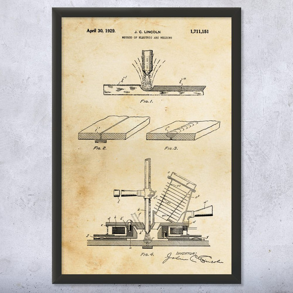 Arc Welding Patent Wall Art