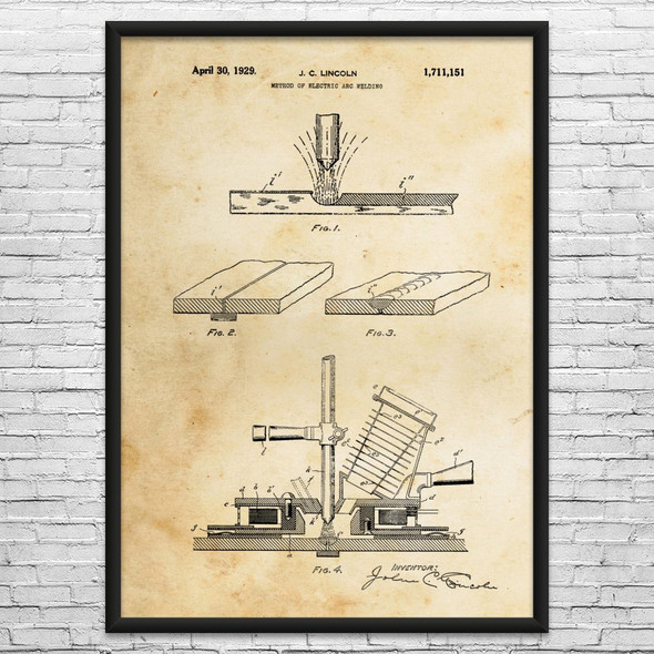 Arc Welding Patent Wall Art