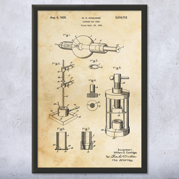 Cathode Ray Tube Patent Wall Art