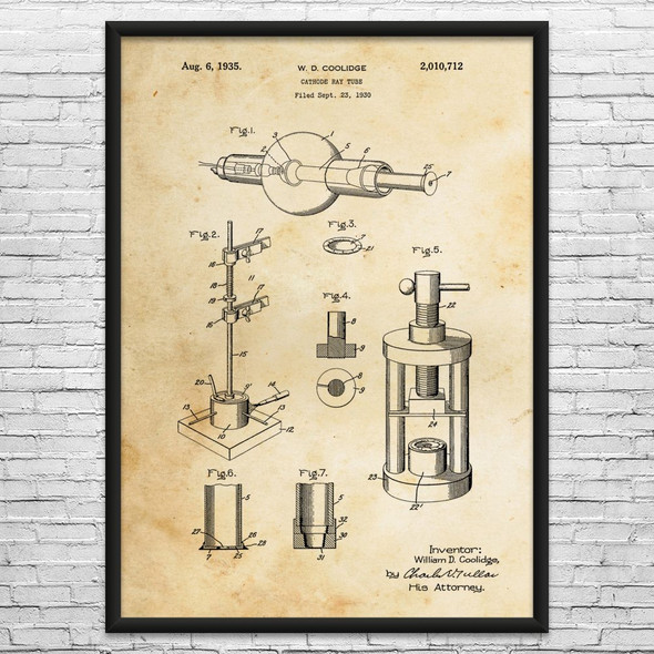 Cathode Ray Tube Patent Wall Art