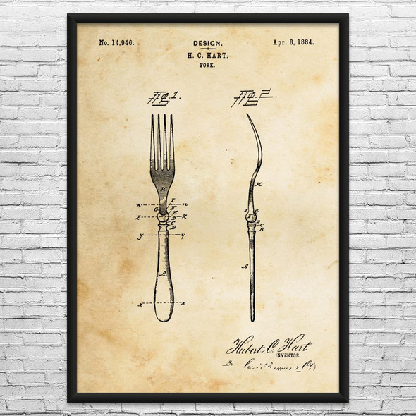 Fork Patent Wall Art