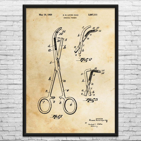 Forceps Patent Wall Art