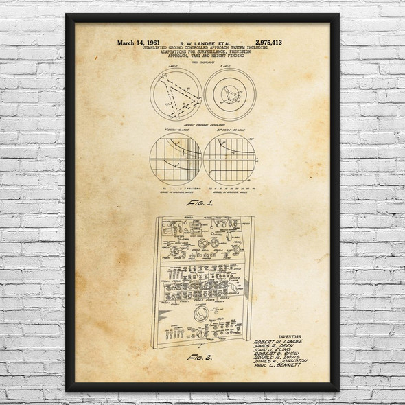 Air Traffic Control Patent Wall Art