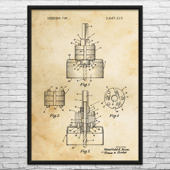 Hole Saw Patent Wall Art