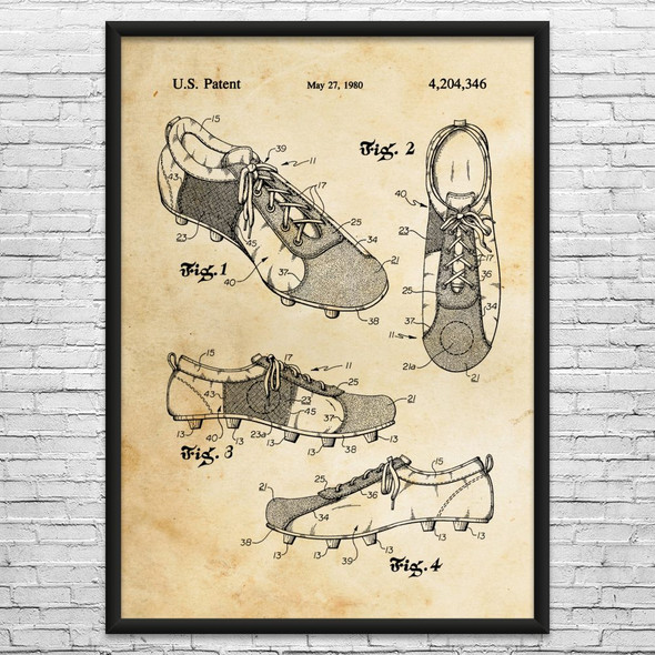 Soccer Shoe Patent Wall Art