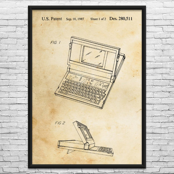 Laptop Computer Patent Wall Art