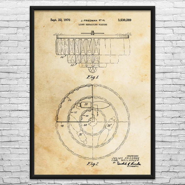 Chandelier Patent Wall Art