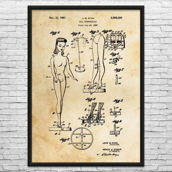 Doll Patent Wall Art