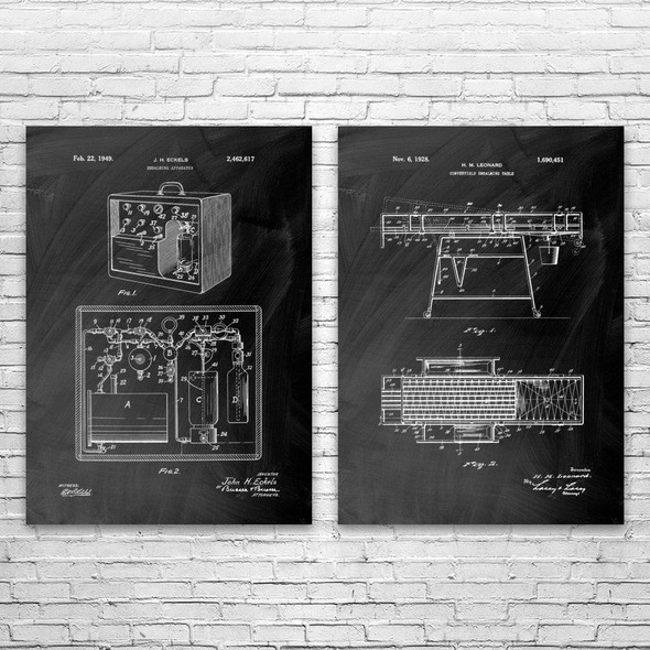 Embalming Patent Wall Art Set of 2 Embalming Patent Wall Art Set of 2