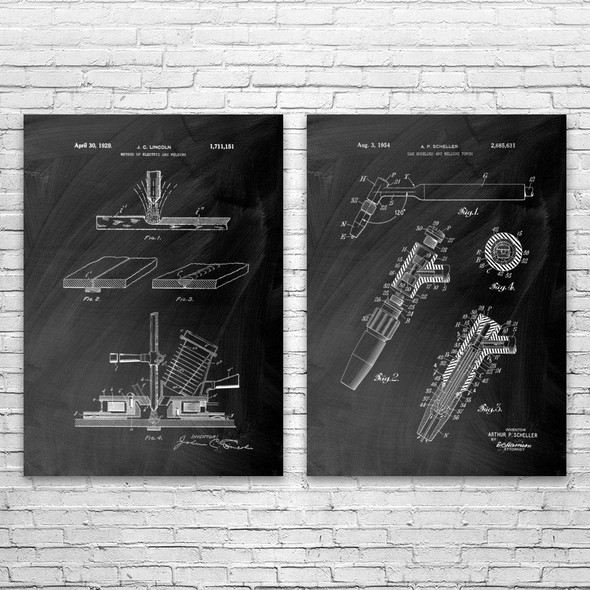 Welding Patent Wall Art Set of 2