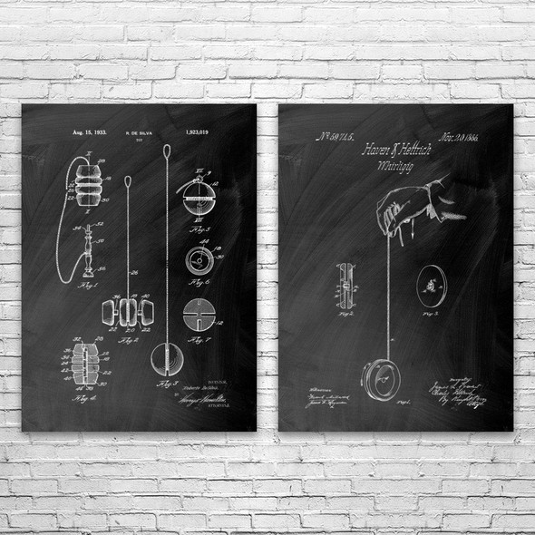 Yoyo Patent Wall Art Set of 2